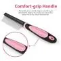 Flexzion Dog Comb - Pet Cat Grooming Trimmer Brush Stainless Steel Blade for Small Animal Puppy Dead Matted Tangles Hair Cutting Removing Tool with Rounded Teeth Needle Soft Grip Handle Flexzion Dog Comb - Pet Cat Grooming Trimmer Brush Stainless Steel Blade for Small Animal Puppy Dead Matted Tangles Hair Cutting Removing Tool with Rounded Teeth Needle Soft Grip Handle