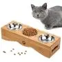 Cat Bowls, Pet Bowl Small Dog and Cat Bowls Stainless Steel Three Bowls Pet Feeder Pet Food Bowl for Cats Cat Bowls, Pet Bowl Small Dog and Cat Bowls Stainless Steel Three Bowls Pet Feeder Pet Food Bowl for Cats