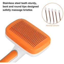 FYRA Dog Brush & Cat Brush, Pet Grooming Comb with Massages Particle, for Removes Undercoat, Shedding Mats and Tangled Hair, Easy to Clean, Pet Grooming Tools of Dogs and Cats.