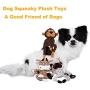 Z.T MENG Dog Plush Toys Interactive Dogs Squeaky Toys, Cute Plush Stuffed Monkey, Bear, Cow Pet Toys, Chewing and Durable Toys for Puppy Dogs and Medium Dogs.(3 Pack).
