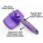 Hertzko Self Cleaning Slicker Brush – Gently Removes Loose Undercoat, Mats and Tangled Hair – Your Dog or Cat Will Love Being Brushed with The Grooming Brush