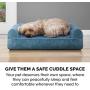 Furhaven Pet - Orthopedic Foam Sofa-Style Traditional Living Room Couch Dog Bed for Dogs and Cats - Multiple Styles, Sizes, and Colors