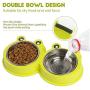 WANTKA Cat Bowl Dog Bowl Pet Stainless Steel Cat Food Water Bowl Non-Slip Rubber Base for Small Dogs Cats Animals