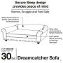 Enchanted Home Pet Dreamcatcher Dog Sofa, 32.5 by 21 by 12-Inch, Caramel