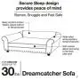 Enchanted Home Pet Dreamcatcher Dog Sofa, 32.5 by 21 by 12-Inch, Caramel