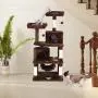 BEWISHOME Cat Tree Condo Furniture Kitten Activity Tower Pet Kitty Play House with Scratching Posts Perches Hammock MMJ01 BEWISHOME Cat Tree Condo Furniture Kitten Activity Tower Pet Kitty Play House with Scratching Posts Perches Hammock MMJ01