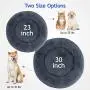 Dog Bed, Comfortable Round Donut Cuddler Pet Bed, Self-Warming Faux Fur Dog Cat Bed, Soft Plush Calming Bed for Small and Medium Dogs 30'' x 30'', Dark Grey Dog Bed, Comfortable Round Donut Cuddler Pet Bed, Self-Warming Faux Fur Dog Cat Bed, Soft Plush Calming Bed for Small and Medium Dogs 30'' x 30'', Dark Grey