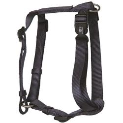 Hamilton Adjustable Comfort Dog Harness Fits Chest Size 20-Inch to 30-Inch with Brushed Hardware Ring, Medium, Graphite
