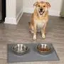 Leashboss Splash Mat and Skyrise Raised Feeder - XL Silicone Dog Food Mat (Gray) and Adjustable Elevated Dog Feeder - Modern Raised Dog Bowls Adjust to 3 Heights, 8'', 11'', 14'' Leashboss Splash Mat and Skyrise Raised Feeder - XL Silicone Dog Food Mat (Gray) and Adjustable Elevated Dog Feeder - Modern Raised Dog Bowls Adjust to 3 Heights, 8'', 11'', 14''