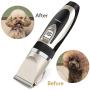 Dog Grooming Clippers Electric Dog Trimmer Shaver Clippers for Thick Coats Rechargeable Low Noise Cordless Puppy Grooming Kit for Large Small Dogs Cats Pet Animals