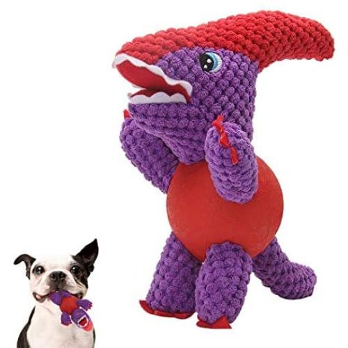 EETOYS Dog Toy Plush Durable Small Dog Toys Low Stuffing Interactive Dog Plush Toys W/Squeaker Puppy Chew Toys Reduces Boredom with Chew Guard