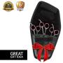 Laazar Cat and Dog Pet Grooming Scissors Kit with Leather Pouch (3-Piece Set) | Includes 7.5” Straight, 7.5” Curved and 7” Thinning Shears | Sharp Groomer Tools for Beginners and Professionals