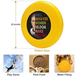 Pet Frisbee Flying Disc Dog Toy - Multifunction Womens Well Behaved Women Seldom Make History Ruth Bader Ginsburg RBG