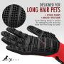 LuxPal Newest Version - Pet Grooming Glove Deshedding Dog Hair Remover Comb and Cat Brush for Shedding - Massager Glove – Horse Brushes - Removes Tangles and Dirt for Long Fur Coats