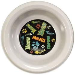 Black Duck Brand Pet Bowl Melamine 2cat/2dog 7in Dog Bowl/5.5in Cat-4ast Dsgn