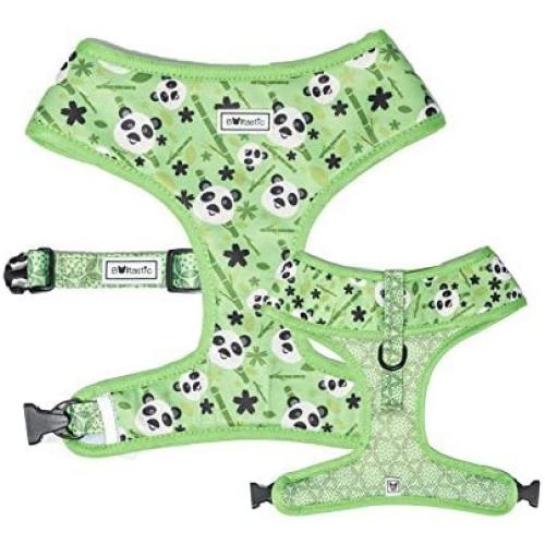 Bulltastic Panda Dream Reversible Dog Harness – Reversible, Comfortable, Adjustable, Easy to Clean – Fits Bulldogs, Pugs, and Other Dog Breeds