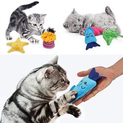 AWOOF Catnip Toys for Indoor Cats, Refillable Natural Catnip Kitten Toys Cat Toys Set