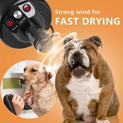 Upgraded Dog Dryer,Quick Dry Dog Grooming Dryer Blower Professional,Noise Reduction Dog Hair Dryer with Heater,High Velocity Air Forced Dryer for Dogs 3.2HP Stepless Adjustable Speed,Pet Grooming Bath