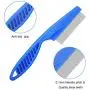 5 Pieces Dog Flea Comb Double-Sided Dog Eye Comb Pet Tear Stain Remover Comb Pet Grooming Comb with Storage Pouch for Dog Cat Small Pets