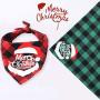 Dog Snuffle Mat Training Toy, Christmas Classic Checked pet Scarf Triangle bib Square Merry Christmas Santa Claus Snowman Printed pet Scarf Small to Large Dog cat pet (Red)