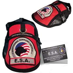 Premium Emotional Support Dog ESA Mesh Vest (XXS - XXL) - Includes 5 Federal Law ESA Handout Cards