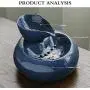 THMY Cat Water Fountains, Pet Drinking Fountain, Automatic Circulation Water Dispenser Ceramic Pet Water Fountain for Cat Dog