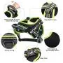 Petties&Sweeties No Pull Service Dog Vest Harness - Reflective - Pack Include Poop Bags, Adjustable Straps, with Training Handle and Hook, Mesh Padding, 1 PCS Removeable Tags for Small Pet Black