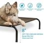 Bedsure Original Elevated Dog Cot Bed - 35/43/49 inches Large Raised Dog Cots for Large Dogs, Portable Indoor & Outdoor Pet Bed with Skid-Resistant Feet, Frame with Breathable Mesh (Brown)
