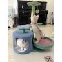 CoutureBridal Cat Tree Multi Level Flower Cat Towel with Scratching Post Cat Kitten Activity Center Play House Entertainment Furniture