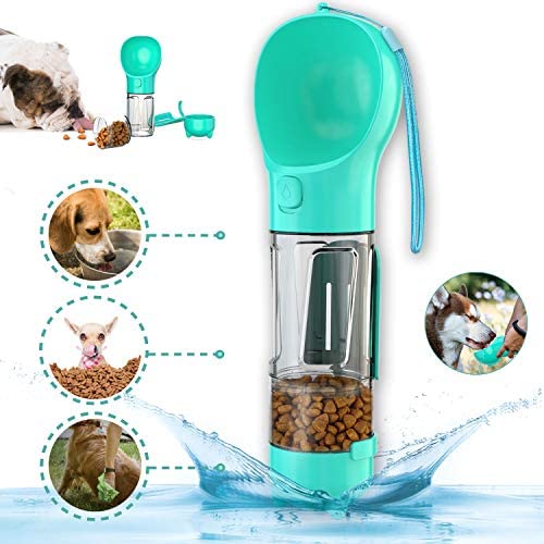 Dog Water Bottle for Walking Portable Pet Travel Water Dispenser  Multi-Functional Water Cup Food Box with Poop Shovel