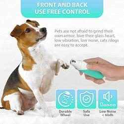 FOCUSPET Dog Nail Grinder, Pet Nail Clipper Nail Trimmer for Small Medium Large Dogs&Cats with Dog Nail File& Nail Cipper 3 Sanding Ports Shaping Smoothing Portable & Rechargeable