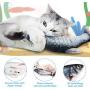 Electric Fish Cat Toys,  Realistic Plush Simulation Electric Wagging Fish Cat Toy Catnip Kicker Toys, Funny Interactive Pets Pillow Chew Bite Kick Supplies for Cat Kitten Kitty