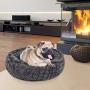 Dog Bed - Comfortable Pet Bed - Ultra Soft Fabric - Machine Washable - Self Warming Round Dogs and Cats Bed