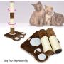 PARTYSAVING PET Palace Cat Claw Scratching Sisal Post for Kittens and Cats with Toy Mouse 19-inch / 32-inch Tall