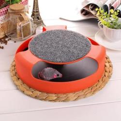 Pet cat toy Shadowless mice Cat turntable Funny cat Play disc Kitty brain game Scratching Pad pet toy