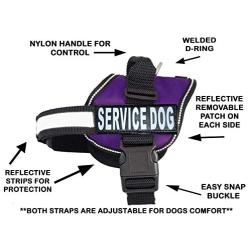 Doggie Stylz Dog Harness No Pull Service Dog Vest 2 Reflective Removable Dog Tag Patches Hook and Loop Straps and Handle for Comfort - 6 Sizes from XXS for Small Dogs to XXL Harness for Large Dogs