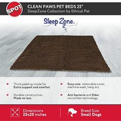 Clean Paws - Chenille Microfiber Dog Bed & Crate Liner - 25X20 Inches/Attractive, Durable, Super Absorbent, Washable. by Ethical Pets