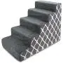 Best Pet Supplies USA Made Pet Steps/Stairs with CertiPUR-US Certified Foam for Dogs & Cats Gray Lattice Print, 5-Step (H: 22.5'') (ST255C-L) Best Pet Supplies USA Made Pet Steps/Stairs with CertiPUR-US Certified Foam for Dogs & Cats Gray Lattice Print, 5-Step (H: 22.5'') (ST255C-L)