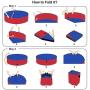Zology Foldable Dog Pet Bath Pool Collapsible Dog Pet Pool Bathing Tub Kiddie Pool for Dogs Cats and Kids