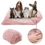 Dasior Pet Dog Cat Fluffy Fur Blanket Sleep Mat Reversible Double Layer Washable for Dog Bed, Couch, Sofa, Car