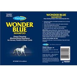 Farnam Wonder Blue Deep Cleaning Moisturizing Shampoo | for Horses and Show Cattle | 32 oz