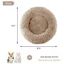 FlySheep Round Cat Bed Pet Bed Small Dog Bed, Soft Microfiber Donut Cuddler Cushion Warm for Winter