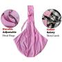 Doublerichad Reversible Pet Dog Cat Sling Carrier Wrap Up to 11 Pounds for Small Dogs Cats Hand Free Outdoor Sling Adjustable Strap Tote Bag Breathable Shoulder Bag