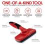 Self Cleaning Slicker Brush – Pet Pull Dog Brush Gently Removes Loose Pet Hair, Mats and Tangles in Cat and Dog Hair – Easy to Use and Easy to Clean Pet Brush Deshedding Grooming Tool Pet Hair Remover