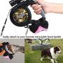 HIROVAST Poop Bag Dispenser Dog Poop bag Holder Leash Attachment Includes Portable Iron Hook with Premium Quality Zipper Pick up Pet Clean Up Bags for Walking Running or Hiking Accessory Black