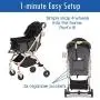 HPZ Pet Rover Lite Premium Light-Weight Dog/Cat/Pet Stroller Travel Carriage with Convertible Compartment/Zipper-Less Entry/1-Hand Quick Fold/Aluminum Frame for Small & Medium Pets