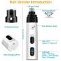 Dog Nail Grinder,Low Noise 2 Speed Professional Pet Nail Trimmers Nail Grinder with 3 Types of Grind Ports Rechargeable Painless,Suitable for Grooming and Trimming Small, Medium & Large Cats&Dogs