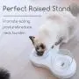 Raised Pet Feeding Bowls for Cats and Small Dogs - Food Grade Material 20° Tilted Elevated Dog Cat Food and Water Bowls Stand Feeder Dish with Anti Slip Feet Raised Pet Feeding Bowls for Cats and Small Dogs - Food Grade Material 20° Tilted Elevated Dog Cat Food and Water Bowls Stand Feeder Dish with Anti Slip Feet