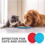 DFSQ 2 Pack Pad for Dog Lick, Licking Mat Slow Feeder with Suction & Anxiety Relief, for Pet Bathing, Grooming, and Training, Dog Shower & Bath Accessories（Blue & Red）