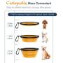Lewondr Collapsible Pet Bowl, [2 Packs] Silicone Food & Water Travel Bowl Portable Dog Cat Bowls with Lids Expandable Pet Feeding Watering Cup Dish for Walking, Kennels & Camping